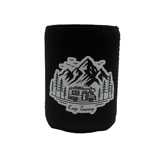 "Keep Touring" Van Life Neoprene Cooler for Standard 330ml Cans – Mountain Traveler