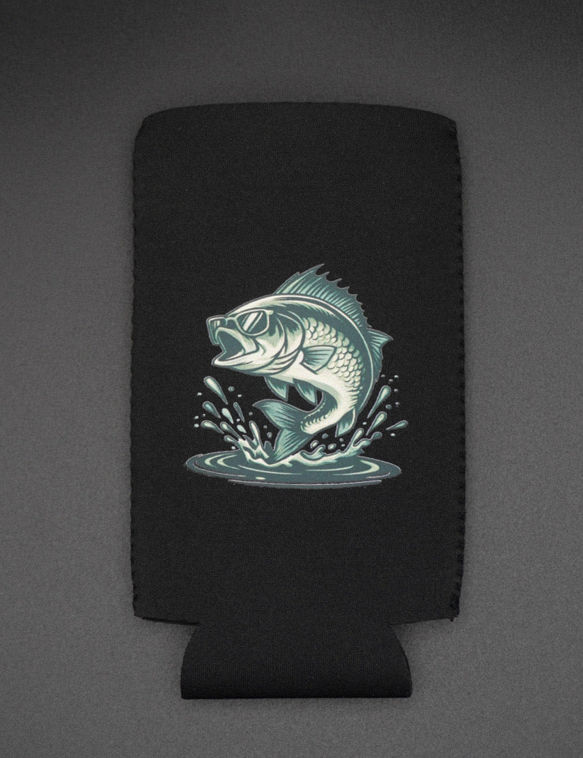 Jumping Fish Neoprene Cooler for Bottles and Slim Cans – Angler's Choice