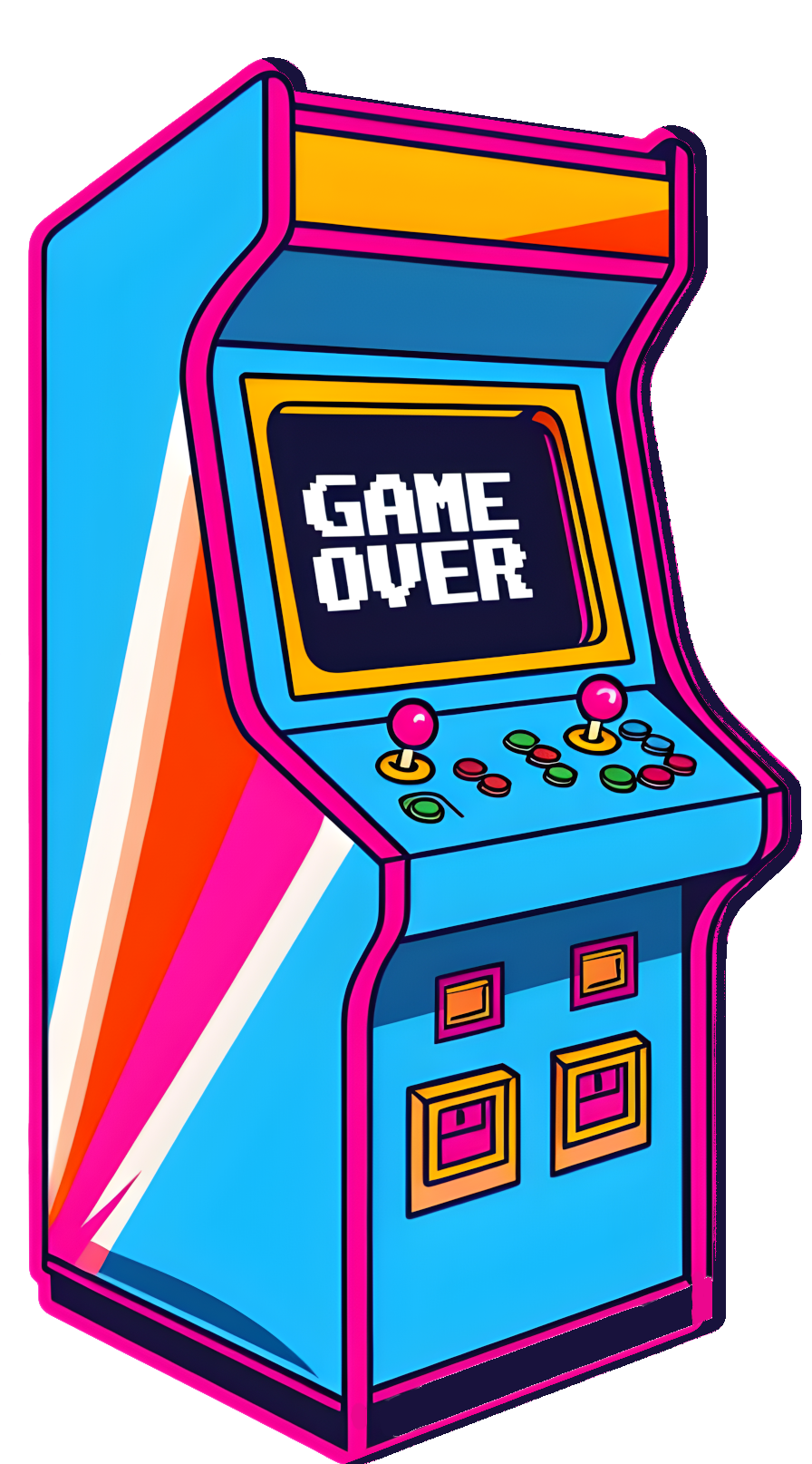 "Game Over" Arcade Machine Sticker