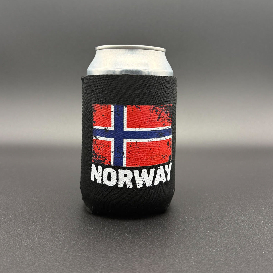 Norway Flag Neoprene Can Cooler Bundle – 2-Pack (Standard & Slim)