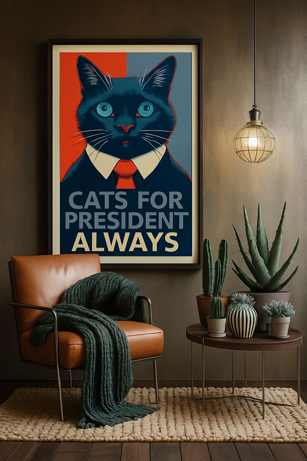 Cats for President – Funny Political Cat Poster (A4, Glossy Photo Paper)