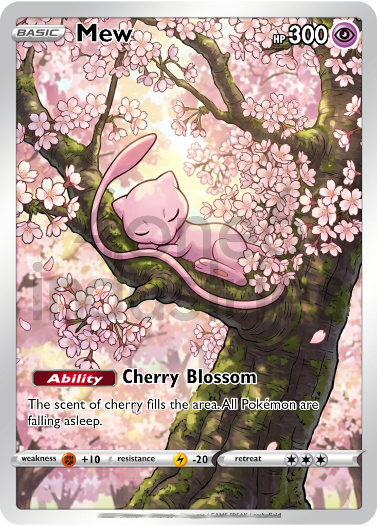 Mew "Sakura Dreams" – Premium Custom Art Card