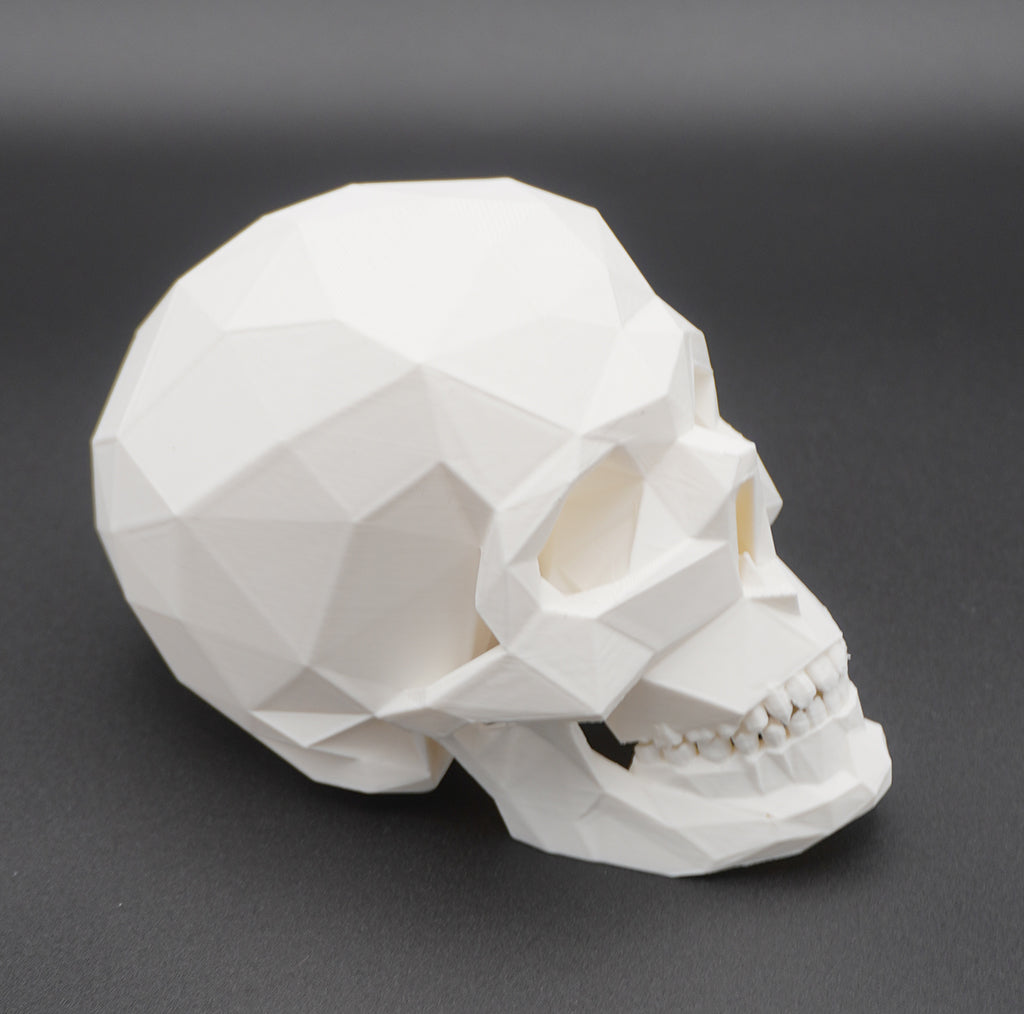 Geometric Low Poly Skull | Modern Minimalist Halloween & Home Decor