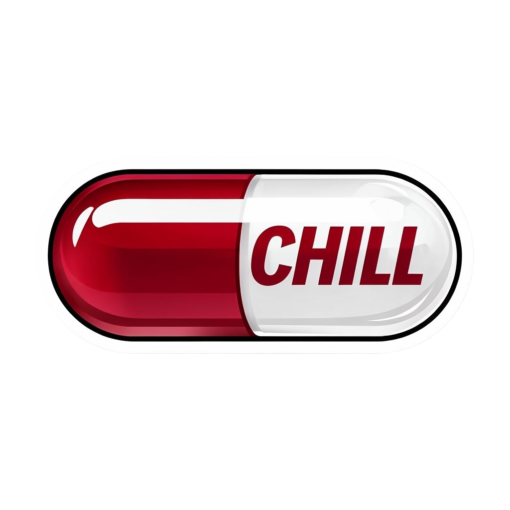 Time for a Chill Pill – Glossy Vinyl Sticker