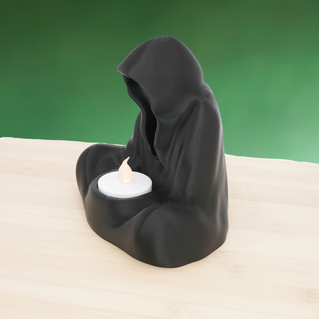Reaper's Reflection: LED Tealight Holder