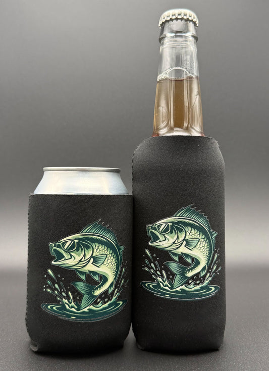 Jumping Fish Neoprene Can Cooler Bundle – 2-Pack (Standard & Slim)