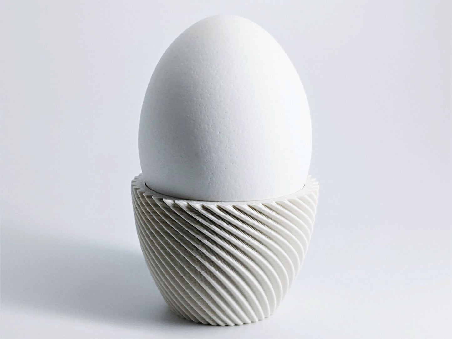 Spiral Design PLA Egg Cup Set (6 Pieces) | Dutch-Made Modern Breakfast Decor