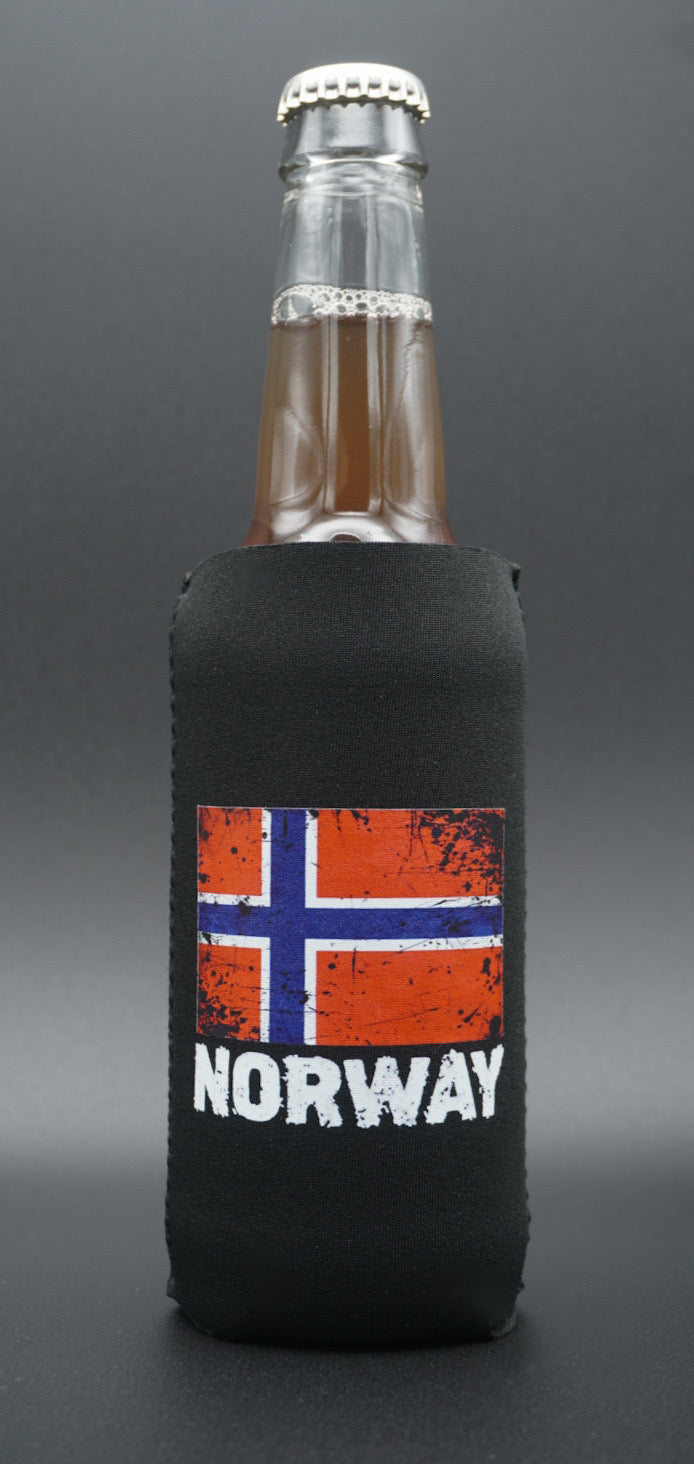 Norway Flag Neoprene Cooler for Bottles and Slim Cans – Norse Pride