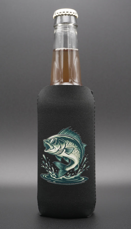 Jumping Fish Neoprene Cooler for Bottles and Slim Cans – Angler's Choice