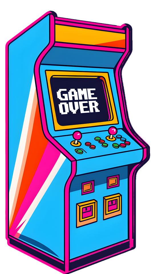 "Game Over" Arcade Machine Sticker