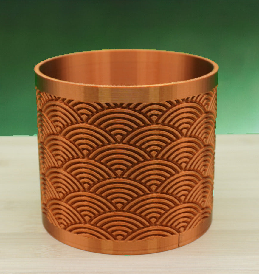 Japanese Wave Planter - Seigaiha Pattern -