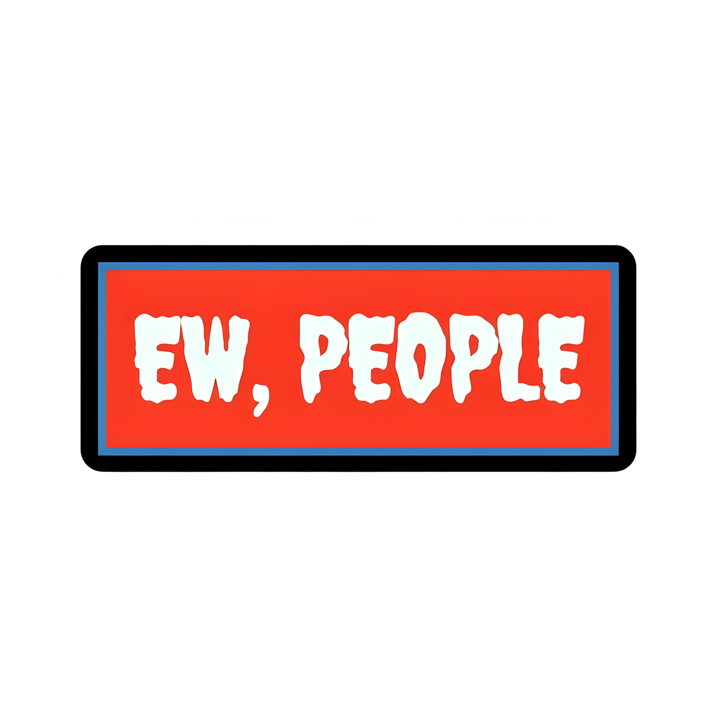 Grappige sticker "Bah, mensen"