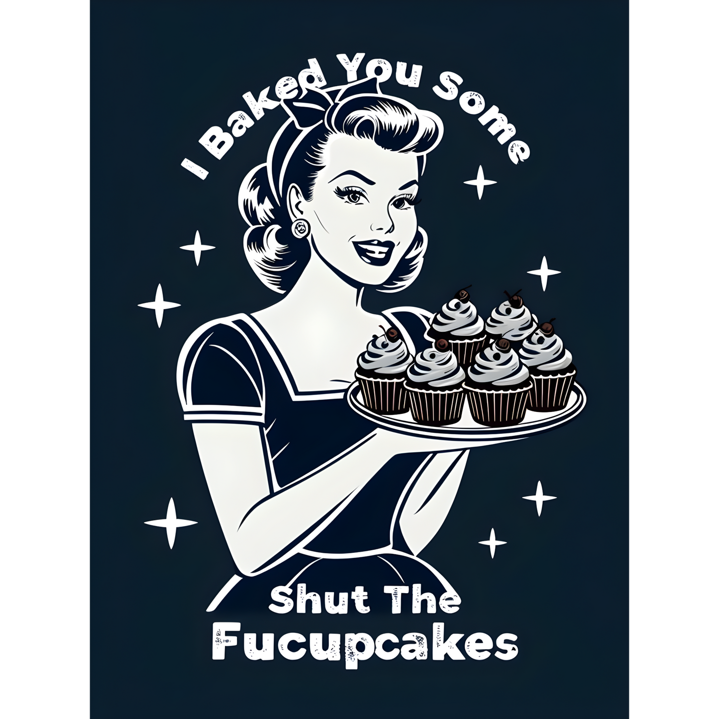 "Shut the Fucupcake" – Retro Sticker