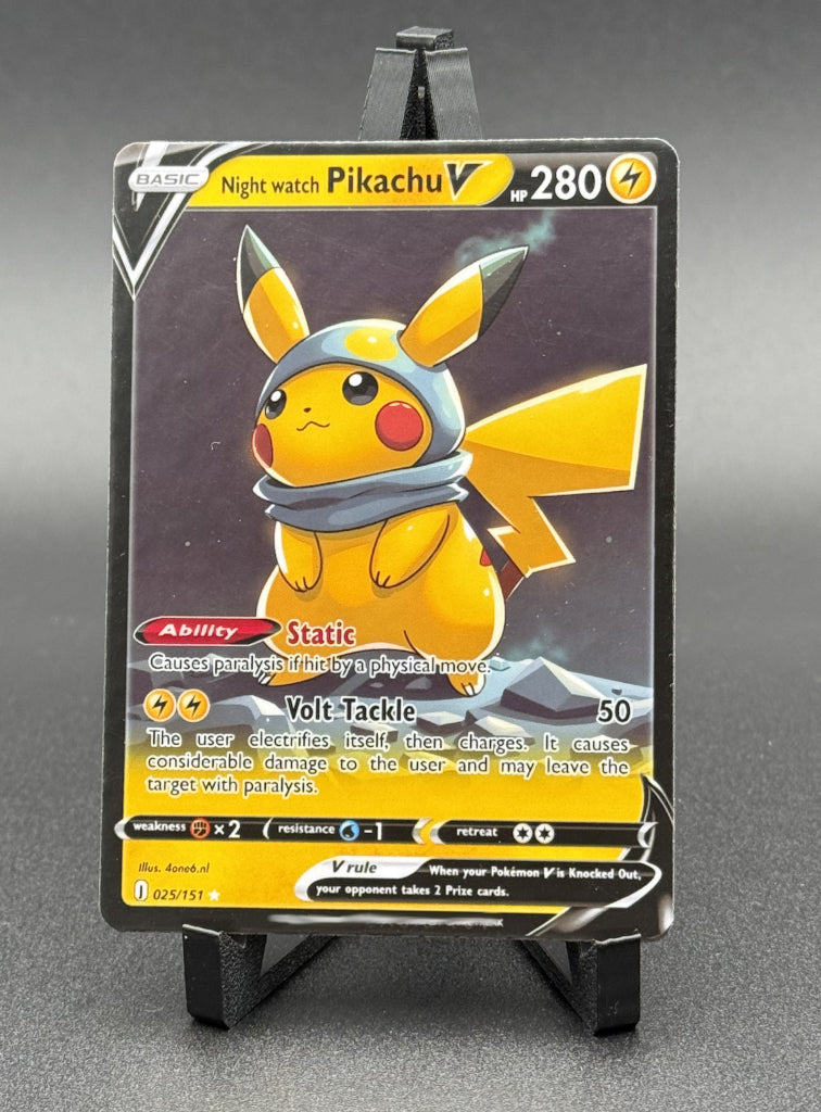 Night Watch Pikachu V – Premium TCG Custom Art Card