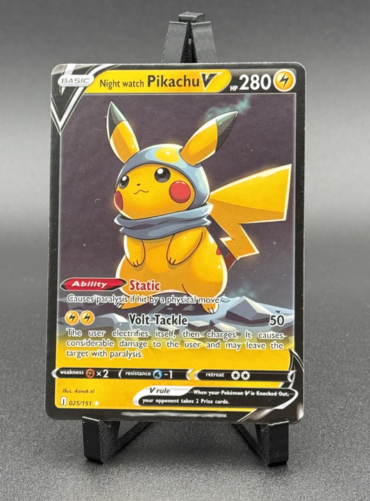 Night Watch Pikachu V – Premium TCG Custom Art Card