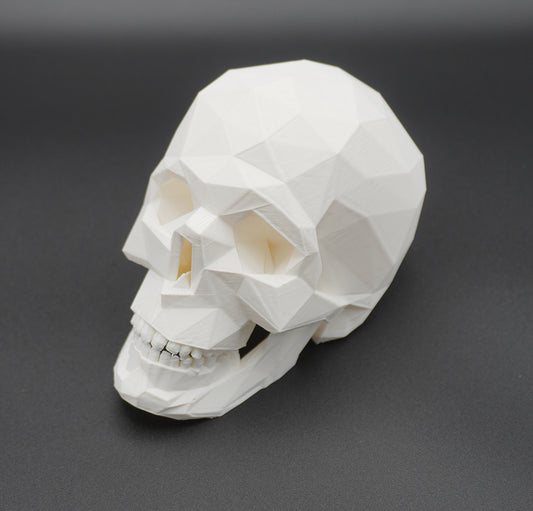 Geometric Low Poly Skull | Modern Minimalist Halloween & Home Decor