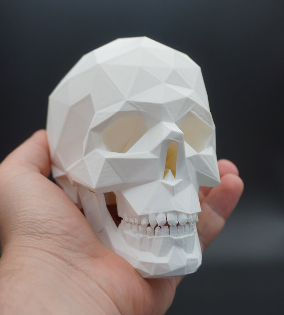 Geometric Low Poly Skull | Modern Minimalist Halloween & Home Decor