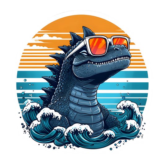 "Chillzilla" – Cool Godzilla Sticker
